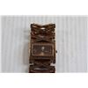 Image 2 : Osirock Rectangular Copper Coloured Watch + Bracelet - Works