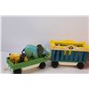 Image 4 : Vintage Fisher Price Circus Train & Dump Truck Toys