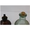Image 3 : (3) Vintage Canning & Medicine Glass Bottles (Brown One has Chip in Top)