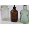 Image 4 : (3) Vintage Canning & Medicine Glass Bottles (Brown One has Chip in Top)