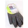 Image 2 : (2) Work Gloves: Leather - Size Medium, Non-Slip - Size Large