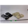Image 1 : (2) Work Gloves: Leather - Size Medium, Cloth - Size Medium