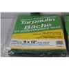 Image 2 : (2) Woven Green Tarps -NIB