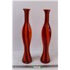 Image 1 : Modern Art Deco Vases Pair - 20"x4"