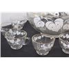Image 2 : Glass Punch Bowl Set w/12 Glasses (No Spoon)