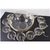 Image 3 : Glass Punch Bowl Set w/12 Glasses (No Spoon)