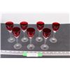 Image 1 : (7) Colored Glass Liqueur Glasses (5.5"Tall)