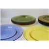 Image 2 : (12) Multi-Colored Glass Dining Plates (11")