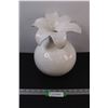 Image 1 : White Ceramic Flower Vase - 12"tallx9"Wide