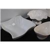 Image 3 : (3) White Ceramic Serving Bowls - Various Sizes