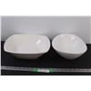 Image 1 : (2) White Ceramic Serving Bowls - Various Sizes