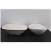 Image 3 : (2) White Ceramic Serving Bowls - Various Sizes