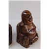 Image 2 : (2) Happy Budda Wooden Book Ends (8"tall)