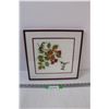 Image 1 : Hummingbird Cross-stitch Picture Framed - 14"x14"