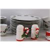 Image 3 : Christmas Theme Fine China (Dinner Plates, Teacup Set, Salt & Pepper Shakers, Toothpick Holders