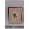 Image 1 : Robin Bird Watercolor Painting in Metal Frame - 9"x7"