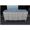 Image 1 : **9-Drawer Dresser - Top has Crack, Some Damage, 60" x 19" x 32"H