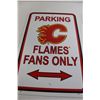 Image 2 : (2) Calgary Flames Parking Sign - 12" x 18"