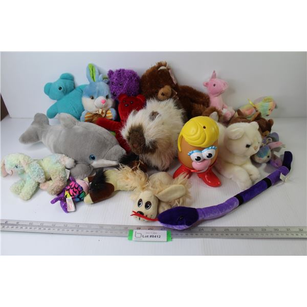 Lot of Stuffed Toy Animals - Mrs. Potato Head