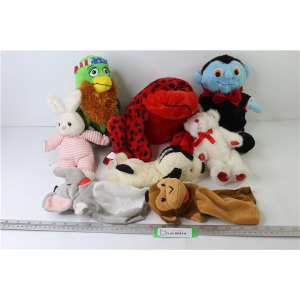 Monkey & Elephant Hand Puppets - Stuffed Animals