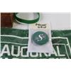 Image 4 : (2) Vehicle Ashtrays - Sask Rough Rider Promotional Items - Wooden Book - Photograph Holder - Bevera