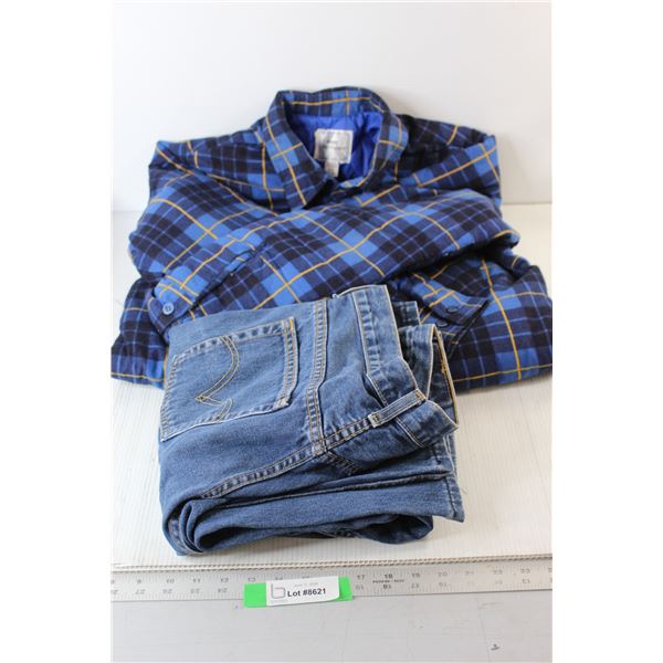 Sears Wearmaster Work Shirt Lined - Size Medium, Levi Jeans - 36x32