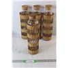 Image 1 : (4) Wicker Decorative Bottles