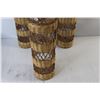Image 3 : (4) Wicker Decorative Bottles