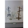Image 1 : (2) Jewelry Stands, (2) Glass Candle Holders