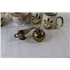 Image 2 : (2) Brass Trinkets, (4) Coffee Mugs, Sugar Holder