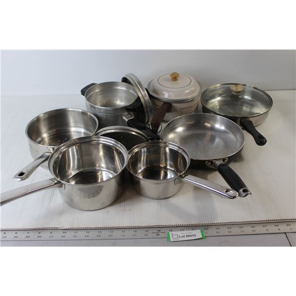 (5) Small Pots, (2) Pans