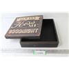 Image 1 : Always Kiss Me Goodnight Wooden Box w/Lid