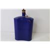 Image 3 : Vintage Blue Enameled Metal Canteen w/Cork (some chipping)