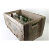 Image 10 : Vintage Wooden 7-Up Case (has crack) - (12) 7-Up Bottles - Labatt's - Pilsner - Coca-Cola - Kik - Pe