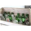 Image 11 : Vintage Wooden 7-Up Case (has crack) - (12) 7-Up Bottles - Labatt's - Pilsner - Coca-Cola - Kik - Pe