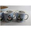 Image 3 : (4) Chickadee Wonderland Stoneware Mugs