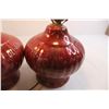 Image 3 : (2) Maroon Lamps - Works