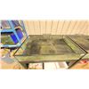 Image 2 : COMMERCIAL SALTWATER AQUARIUM ON A BLACK STEEL STAND WITH PLASTIC GRATING