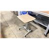 Image 2 : NINGBO FUMEI UN60414-CA METAL MOBILE HEIGHT ADJUSTABLE MINI TABLE & A GREY ULINE STOOL