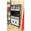 Image 1 : BLACK MOBILE HDX 5 DRAWER 2 DOOR COMBINATION TOOL BOX SET WITH CONTENTS * HAS KEY *