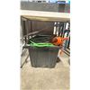 Image 1 : BIN OF ASSORTED EXTENSION CORDS & AIR HOSES
