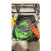 Image 2 : BIN OF ASSORTED EXTENSION CORDS & AIR HOSES