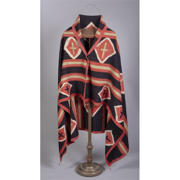 Navajo Moki Serape Wearing Blanket, Ca. 1870s