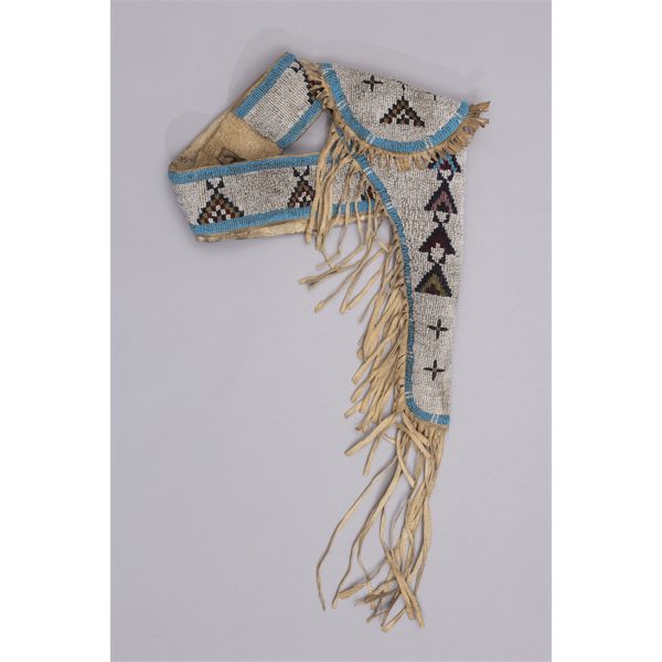 Sioux Fully Beaded Holster and Belt with Colt Pocket Revolver