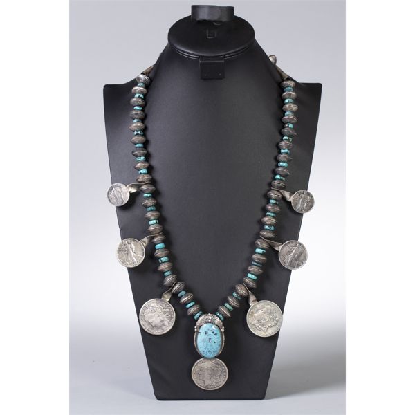 Betta Lee, Navajo Coin & Turquoise Squash Blossom