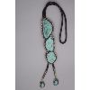 Image 1 : Keyonnie Begay, XL Bolo with Three Turquoise Stones
