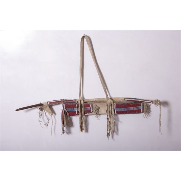 Crow beaded Bow case and Quiver, Part of Carl Moon's personal collection and featured in 2 books