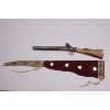 Image 1 : Antique Native American Buffalo Runner or Blanket Gun with Dog Soldier Beaded Scabbard