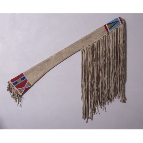 Crow Beaded Scabbard with Fringe, Late 19th Century