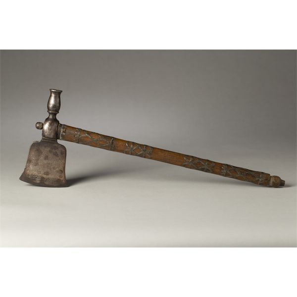 Rare Colonial British Peace Pipe Tomahawk, Mid 18th Century